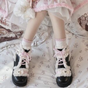 Stivali da neve stile ragazza dolce Kawaii Kawaii carino